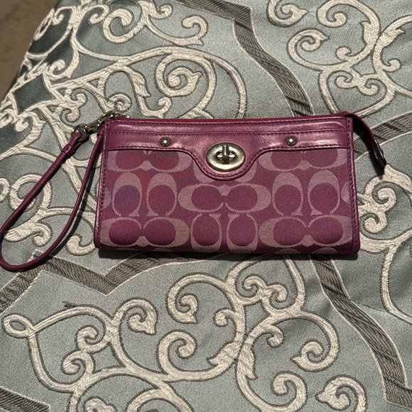 Coach Handbags - Purple Coach wristlet